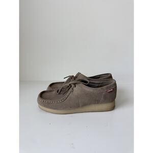 Clarks Womens Padmora Wallabee Low Taupe Suede Leather Comfort Shoes 8 M